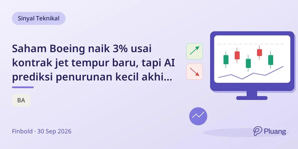Saham Boeing naik 3% usai kontrak jet tempur baru, tapi AI prediksi penurunan kecil akhir Oktober.
