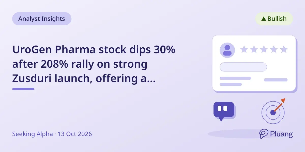 UroGen Pharma stock dips 30% after 208% rally on strong Zusduri launch, offering a buying opportunity.