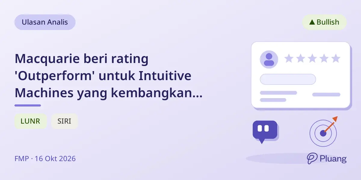 Macquarie beri rating 'Outperform' untuk Intuitive Machines yang kembangkan misi bulan dan satelit.