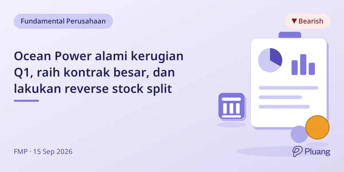 Ocean Power alami kerugian Q1, raih kontrak besar, dan lakukan reverse stock split