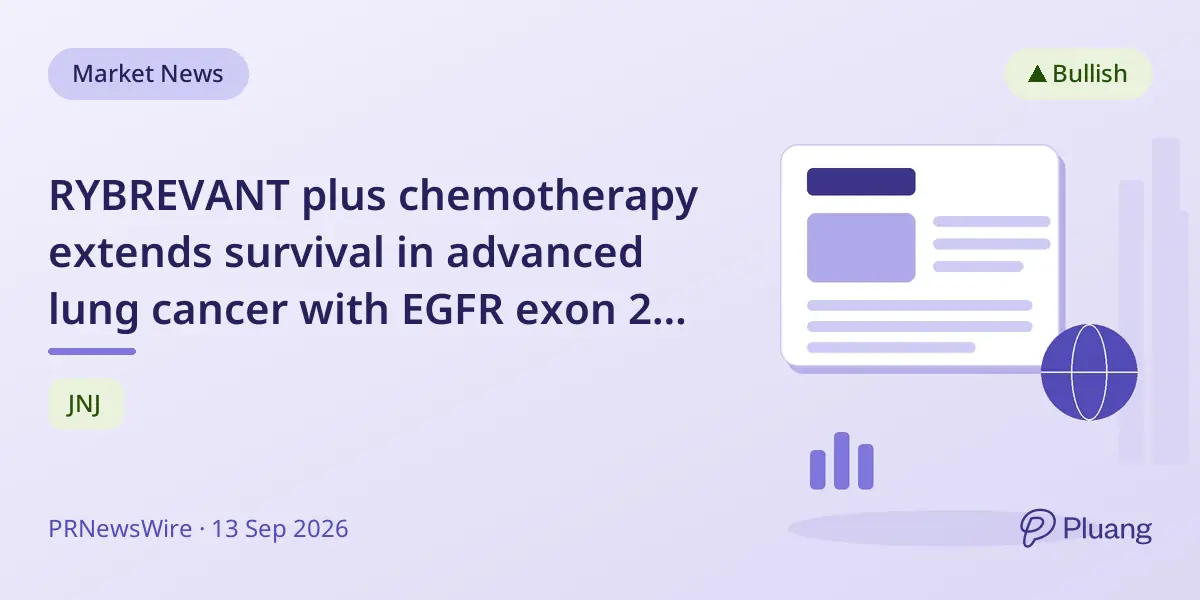 RYBREVANT plus chemotherapy extends survival in advanced lung cancer with EGFR exon 20 mutations