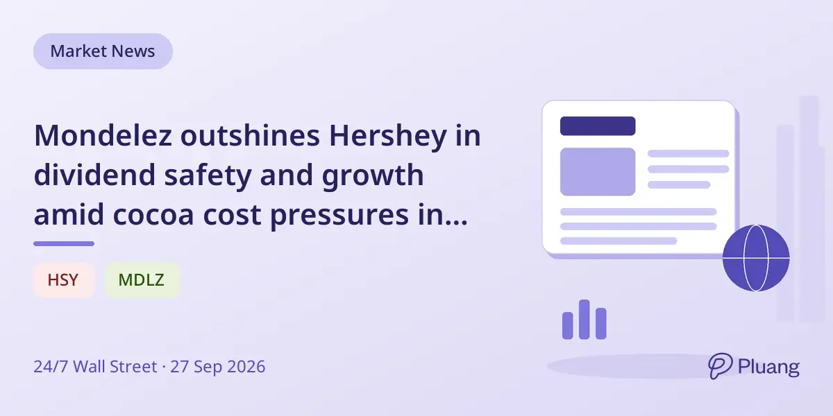 Mondelez outshines Hershey in dividend safety and growth amid cocoa cost pressures in 2026
