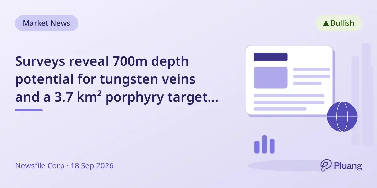 Surveys reveal 700m depth potential for tungsten veins and a 3.7 km² porphyry target at Nevada's Eagle Project