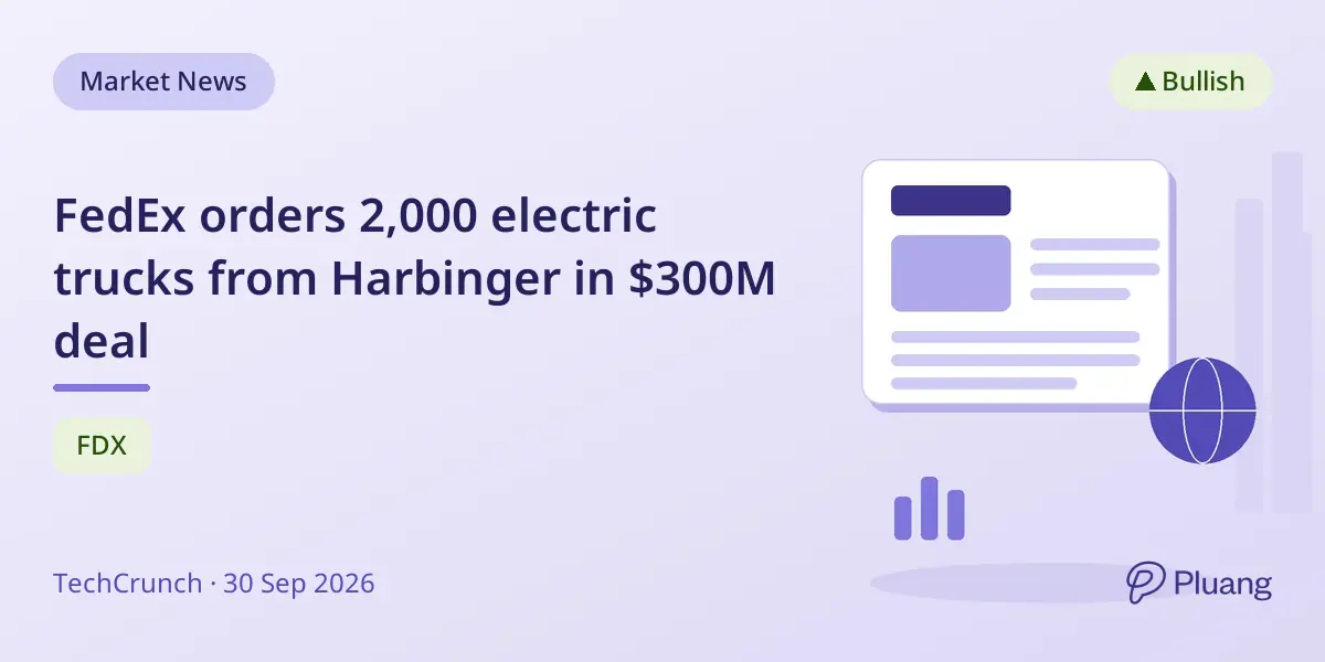 FedEx orders 2,000 electric trucks from Harbinger in $300M deal