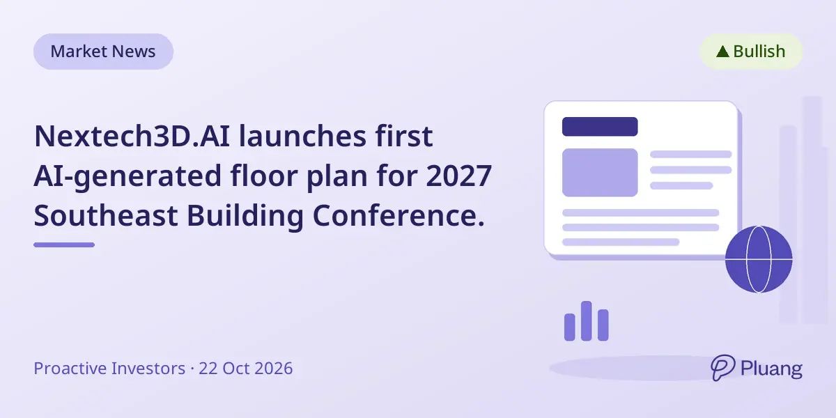 Nextech3D.AI launches first AI-generated floor plan for 2027 Southeast Building Conference.