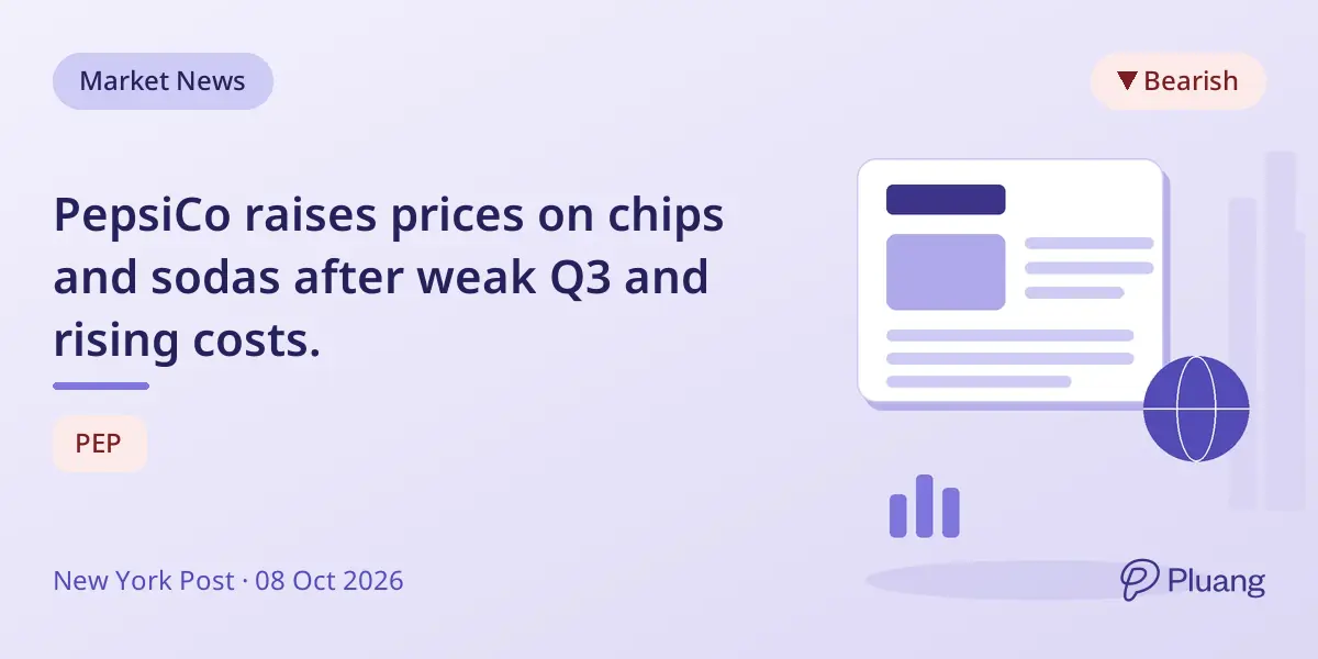 PepsiCo raises prices on chips and sodas after weak Q3 and rising costs.