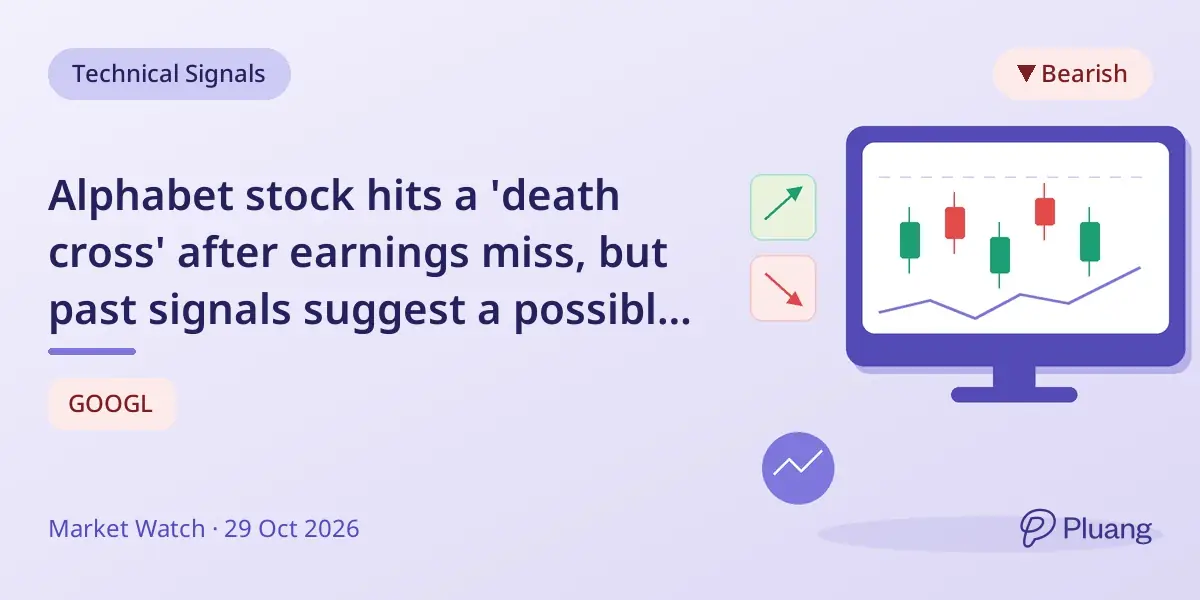 Alphabet stock hits a 'death cross' after earnings miss, but past signals suggest a possible rebound.