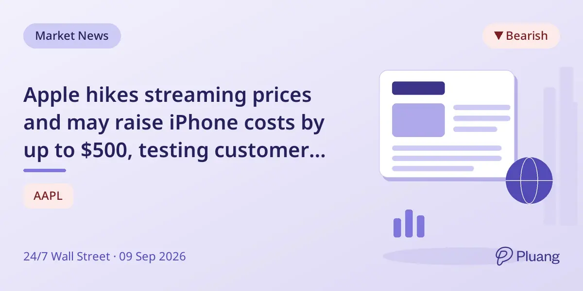 Apple hikes streaming prices and may raise iPhone costs by up to $500, testing customer loyalty.