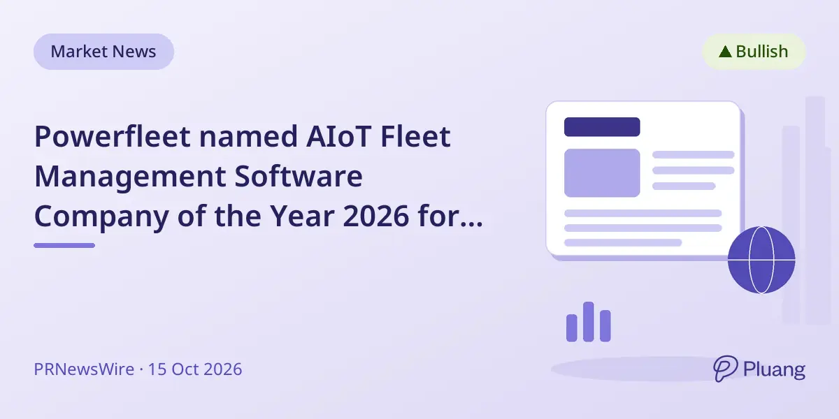 Powerfleet named AIoT Fleet Management Software Company of the Year 2026 for innovation and impact