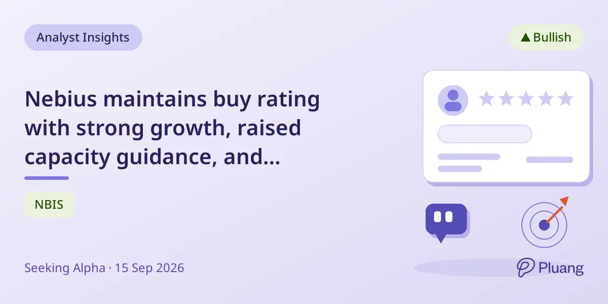 Nebius maintains buy rating with strong growth, raised capacity guidance, and improved profitability.