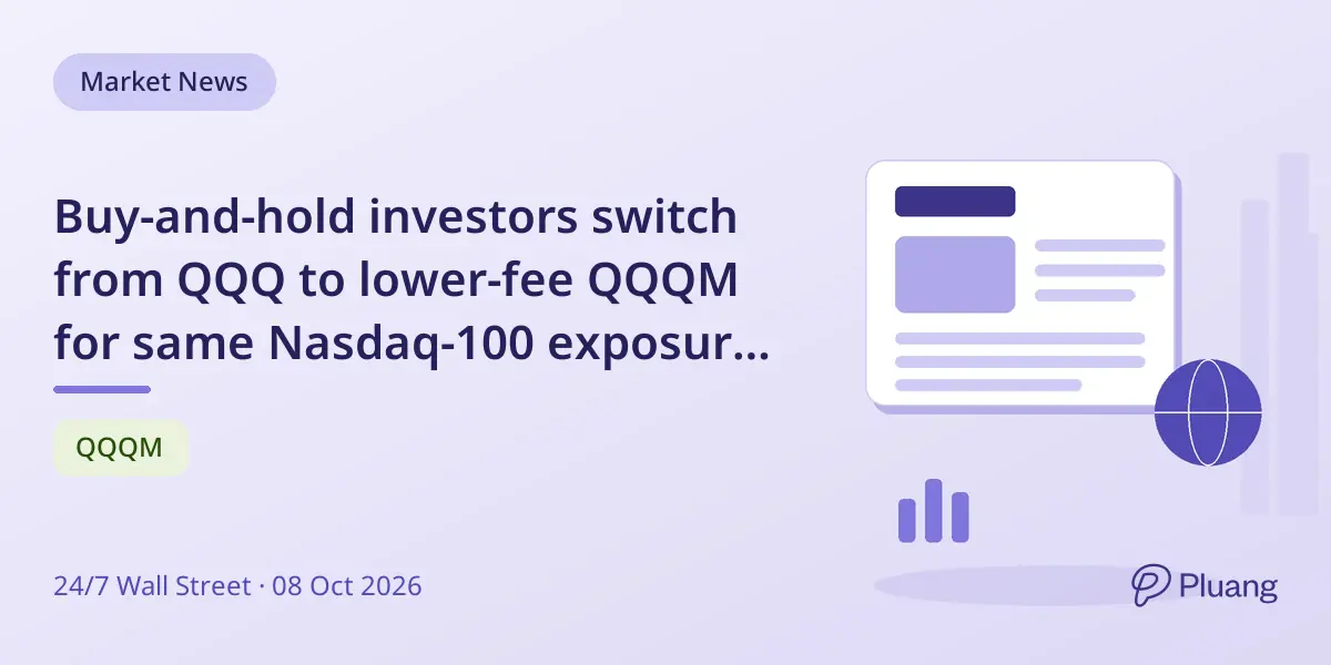 Buy-and-hold investors switch from QQQ to lower-fee QQQM for same Nasdaq-100 exposure at lower cost.