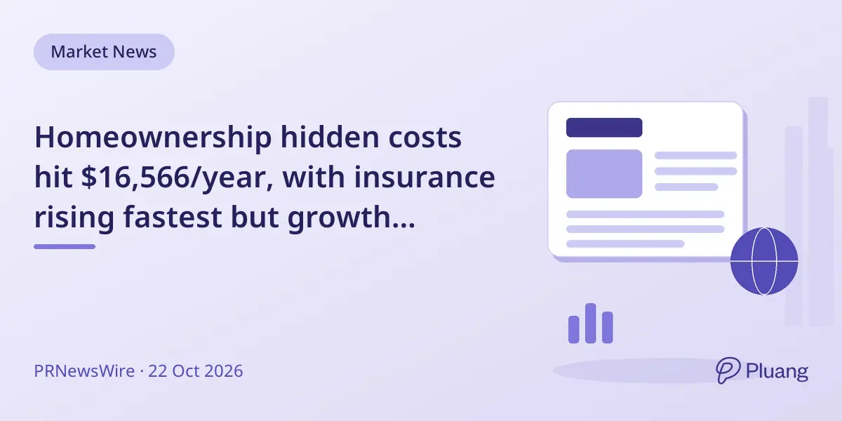 Homeownership hidden costs hit $16,566/year, with insurance rising fastest but growth slowing.