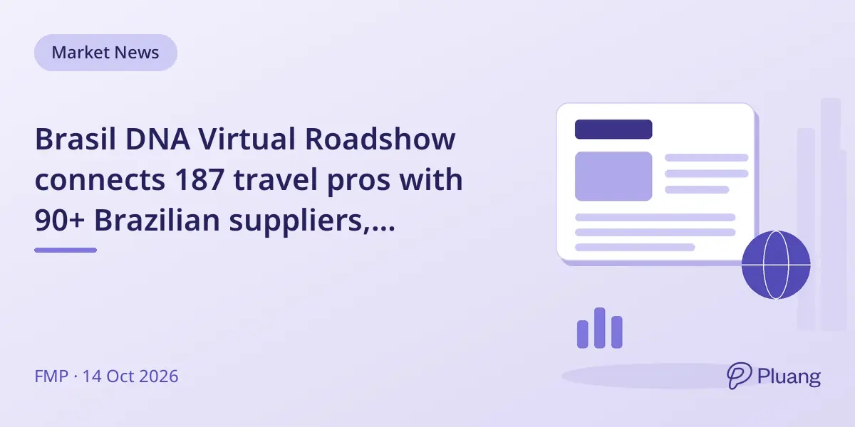 Brasil DNA Virtual Roadshow connects 187 travel pros with 90+ Brazilian suppliers, boosting tourism ties.