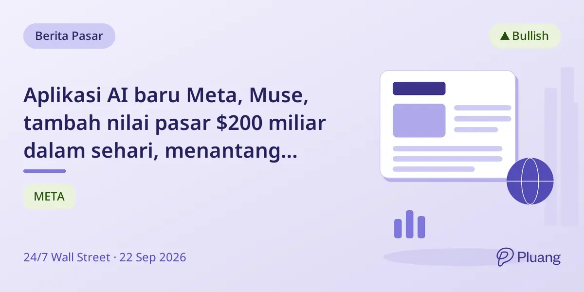 Aplikasi AI baru Meta, Muse, tambah nilai pasar $200 miliar dalam sehari, menantang peluncuran ChatGPT.