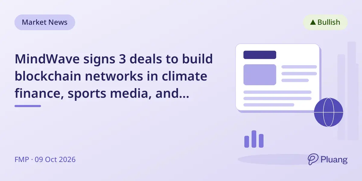 MindWave signs 3 deals to build blockchain networks in climate finance, sports media, and insurance sectors.