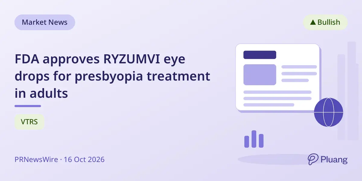 FDA approves RYZUMVI eye drops for presbyopia treatment in adults