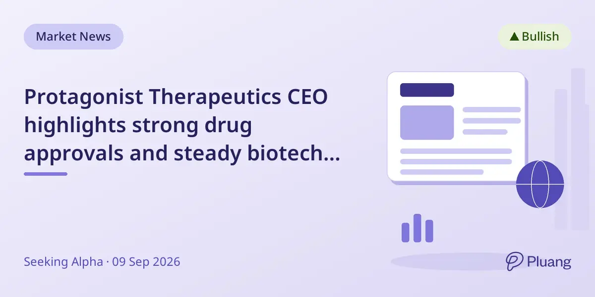 Protagonist Therapeutics CEO highlights strong drug approvals and steady biotech progress in 2026.