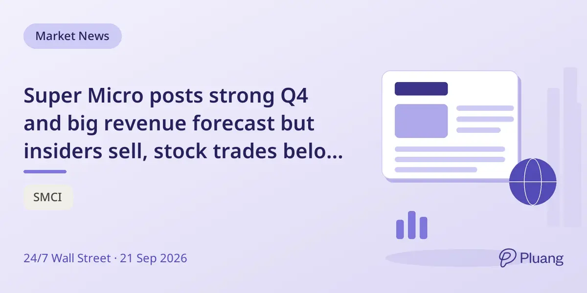 Super Micro posts strong Q4 and big revenue forecast but insiders sell, stock trades below targets.
