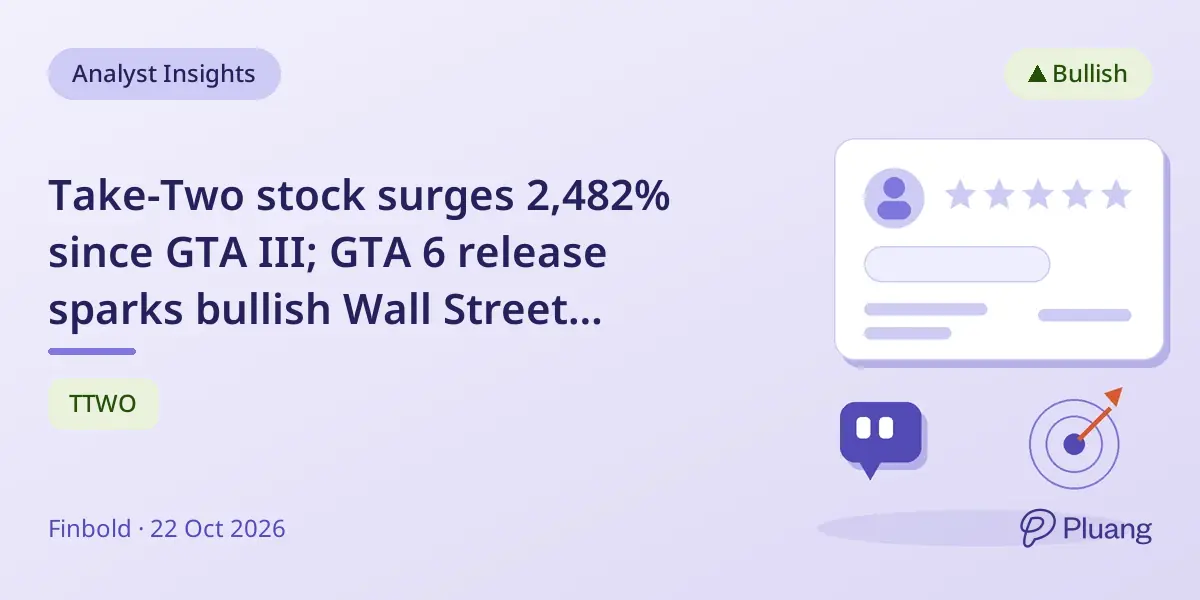 Take-Two stock surges 2,482% since GTA III; GTA 6 release sparks bullish Wall Street outlook