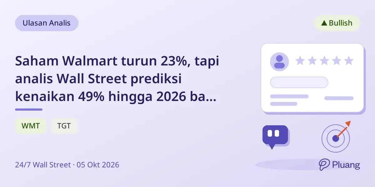 Saham Walmart turun 23%, tapi analis Wall Street prediksi kenaikan 49% hingga 2026 bagi investor yang bertindak sekarang.