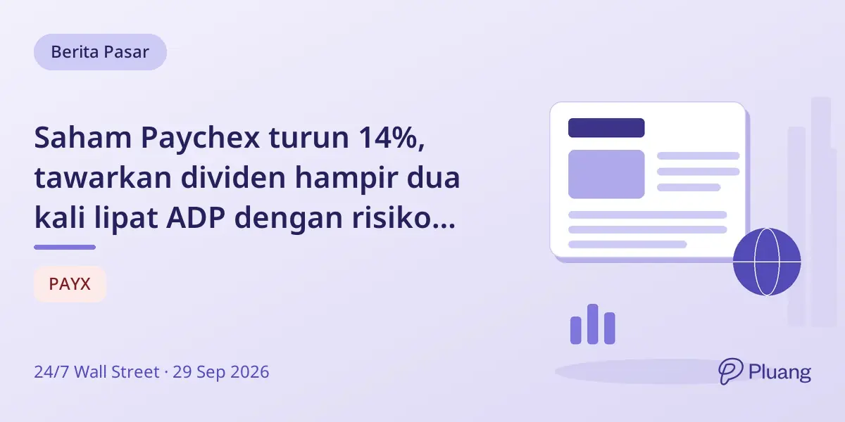 Saham Paychex turun 14%, tawarkan dividen hampir dua kali lipat ADP dengan risiko utang tinggi.