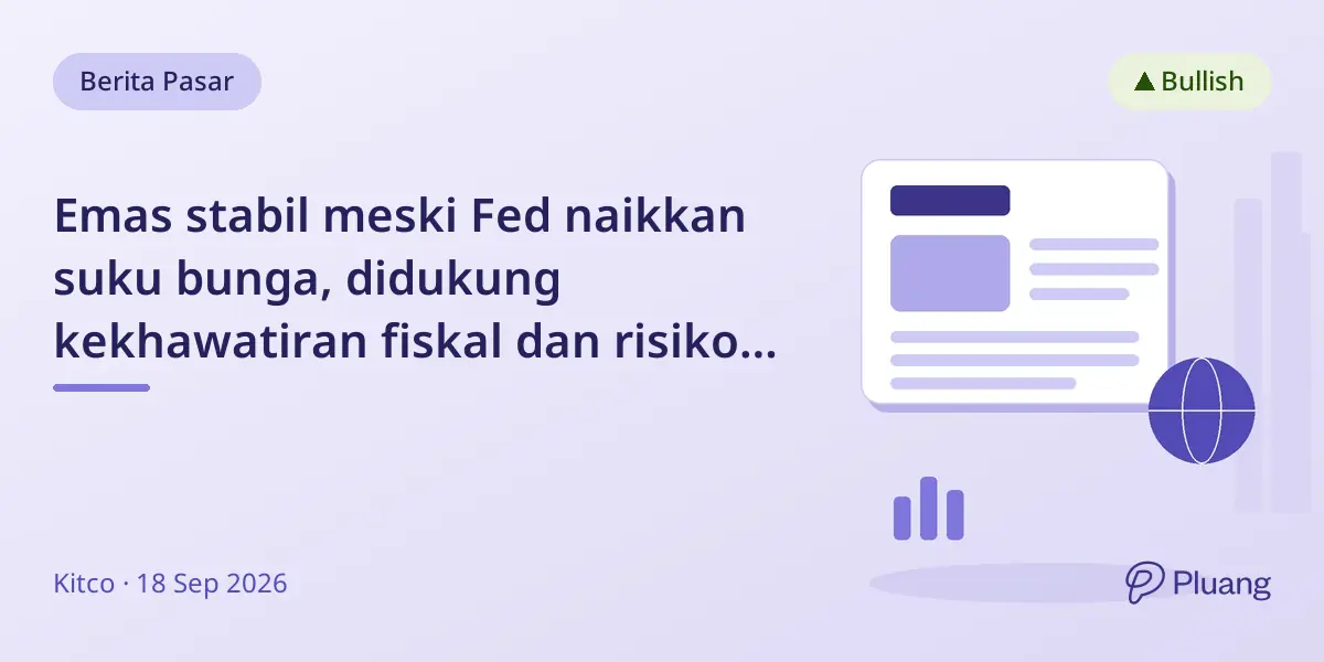 Emas stabil meski Fed naikkan suku bunga, didukung kekhawatiran fiskal dan risiko geopolitik.