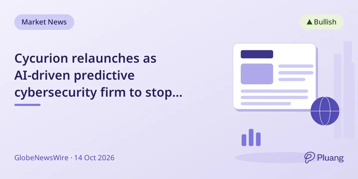 Cycurion relaunches as AI-driven predictive cybersecurity firm to stop attacks before they happen.