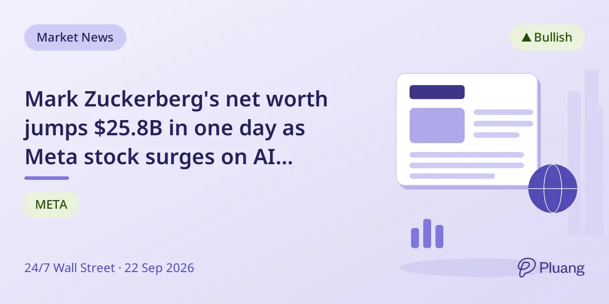 Mark Zuckerberg's net worth jumps $25.8B in one day as Meta stock surges on AI excitement.