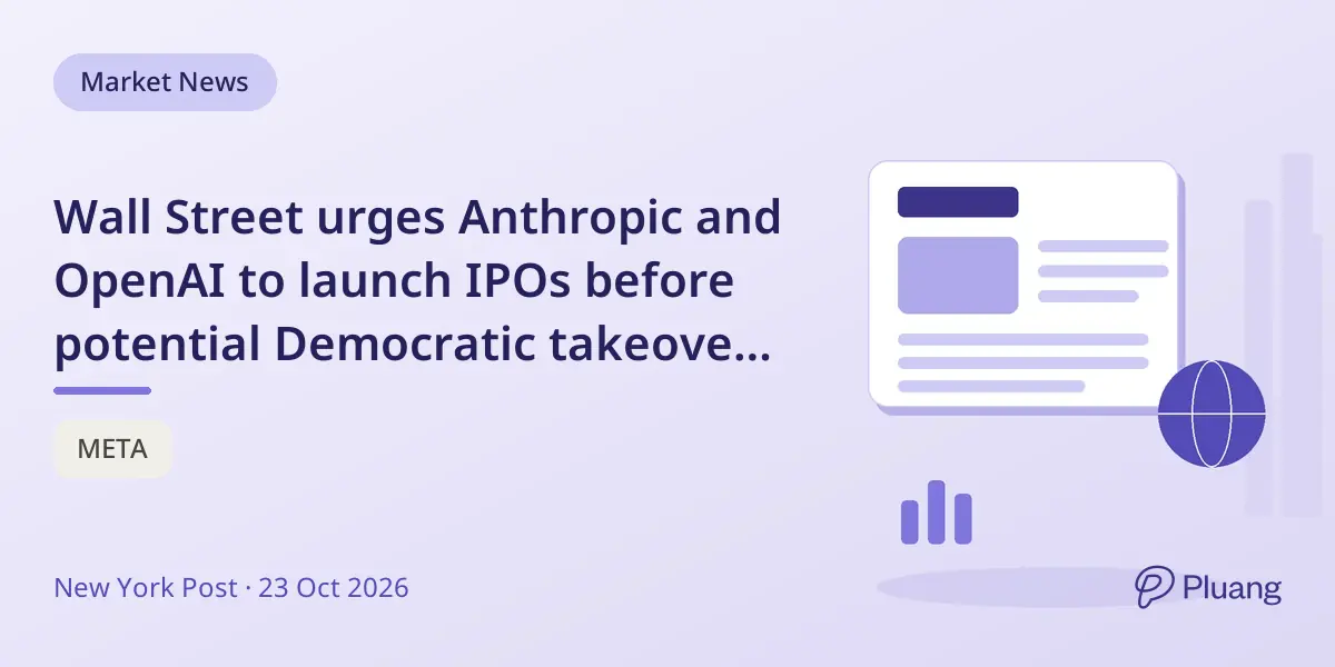 Wall Street urges Anthropic and OpenAI to launch IPOs before potential Democratic takeover disrupts tech deals.