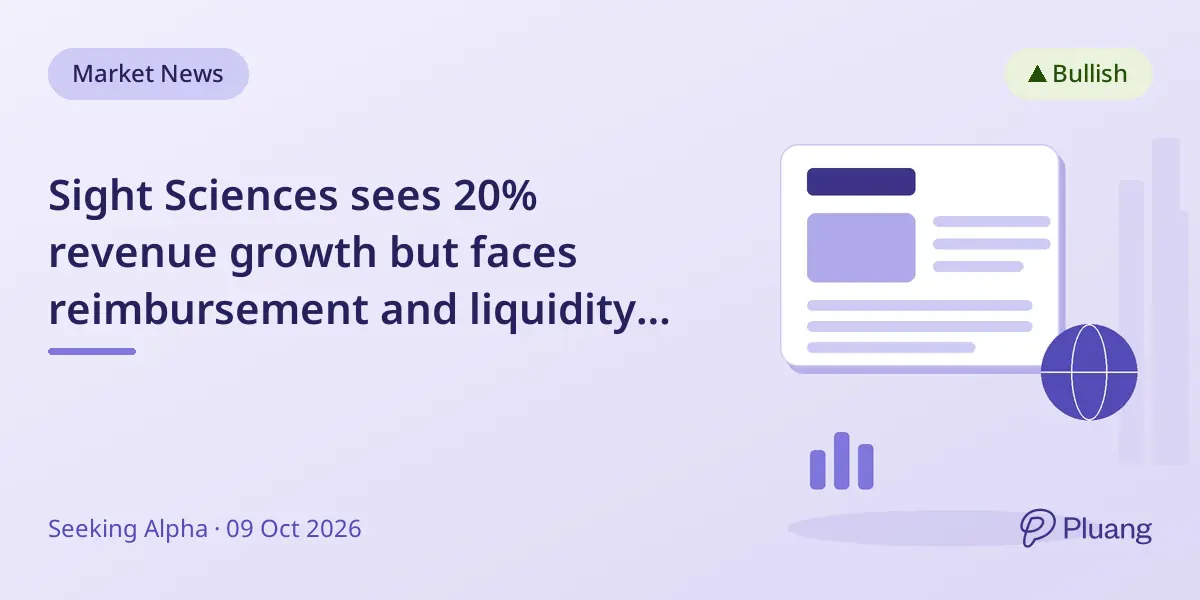 Sight Sciences sees 20% revenue growth but faces reimbursement and liquidity challenges.