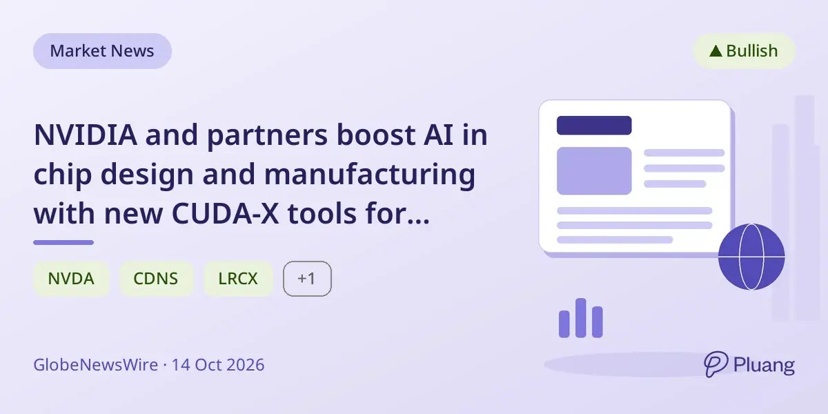 NVIDIA and partners boost AI in chip design and manufacturing with new CUDA-X tools for faster, smarter fabs.