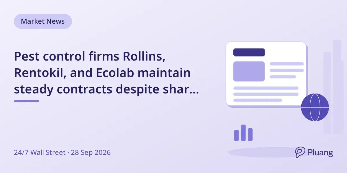 Pest control firms Rollins, Rentokil, and Ecolab maintain steady contracts despite sharp stock declines in 2026.