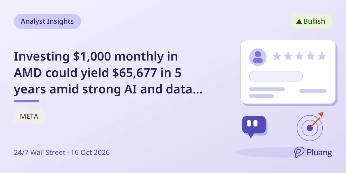 Investing $1,000 monthly in AMD could yield $65,677 in 5 years amid strong AI and data center growth.