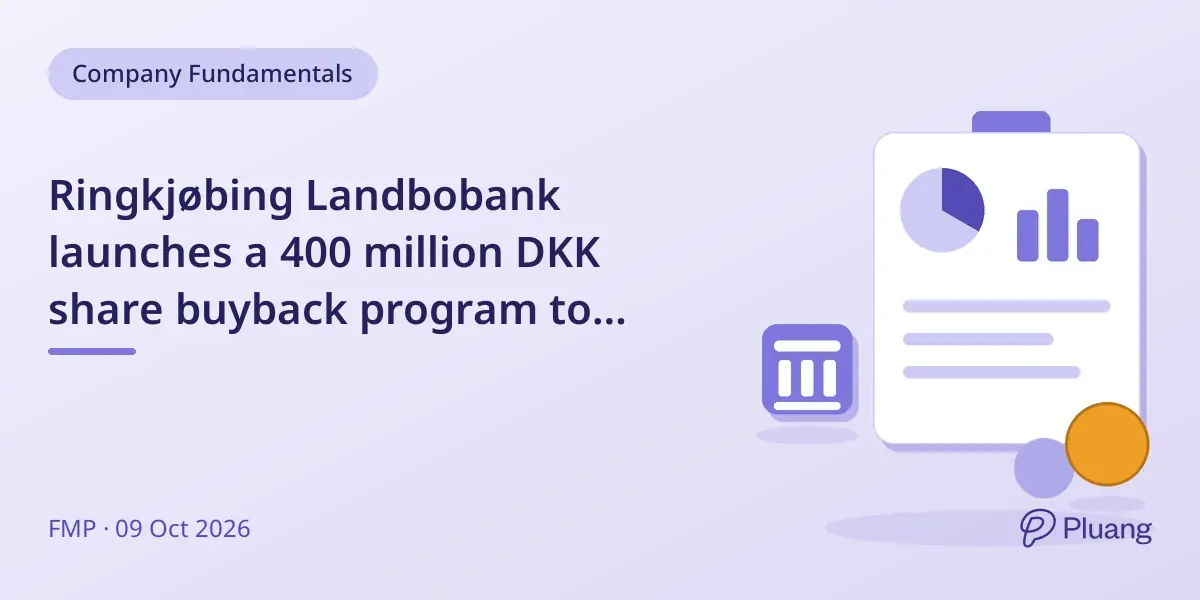 Ringkjøbing Landbobank launches a 400 million DKK share buyback program to adjust capital structure.
