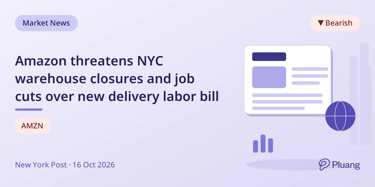 Amazon threatens NYC warehouse closures and job cuts over new delivery labor bill