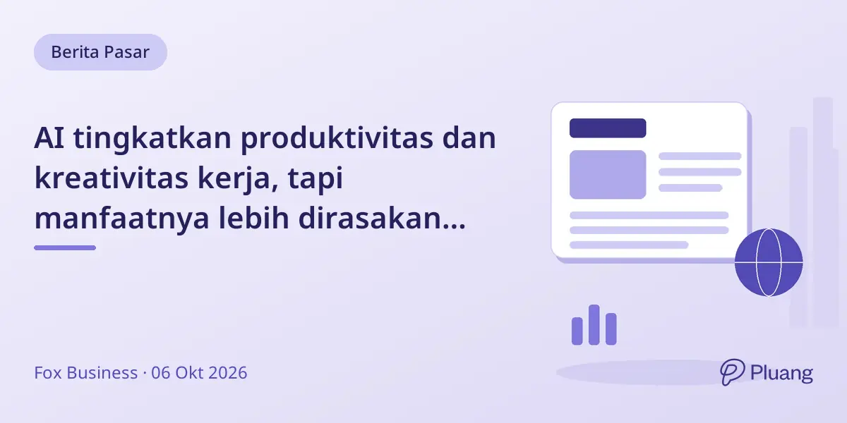 AI tingkatkan produktivitas dan kreativitas kerja, tapi manfaatnya lebih dirasakan lulusan perguruan tinggi dan manajer