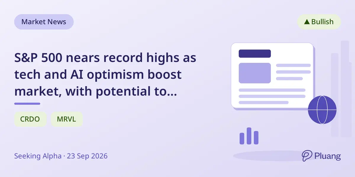 S&P 500 nears record highs as tech and AI optimism boost market, with potential to exceed 8000 points.