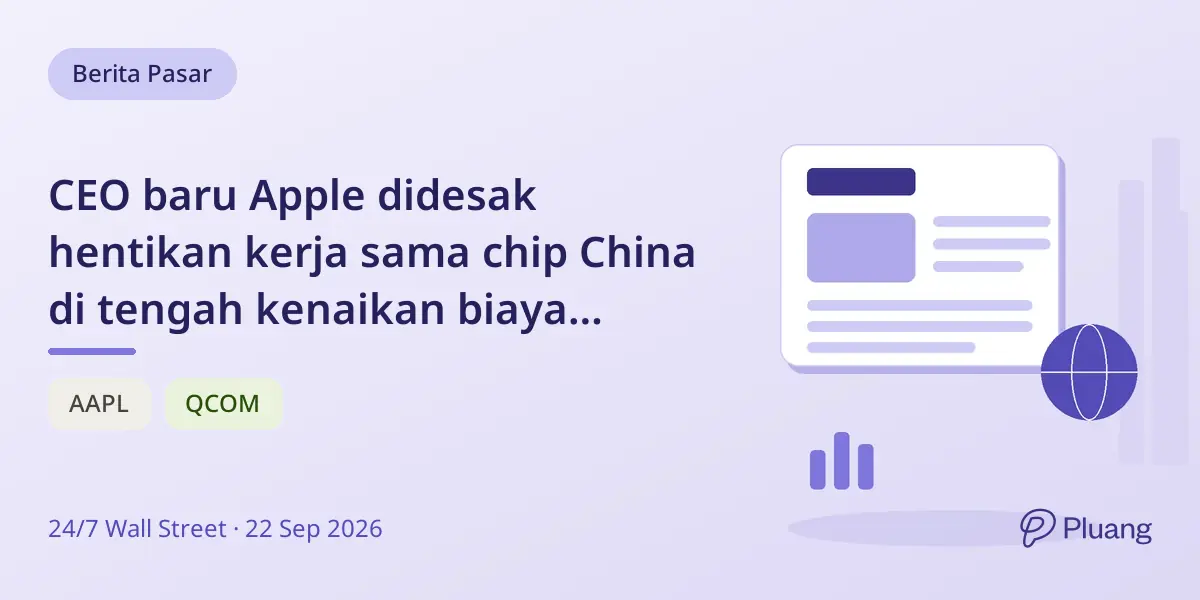 CEO baru Apple didesak hentikan kerja sama chip China di tengah kenaikan biaya memori dan tekanan politik AS
