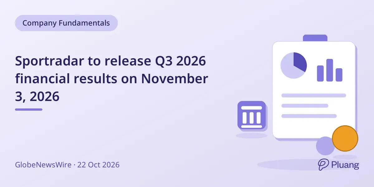 Sportradar to release Q3 2026 financial results on November 3, 2026