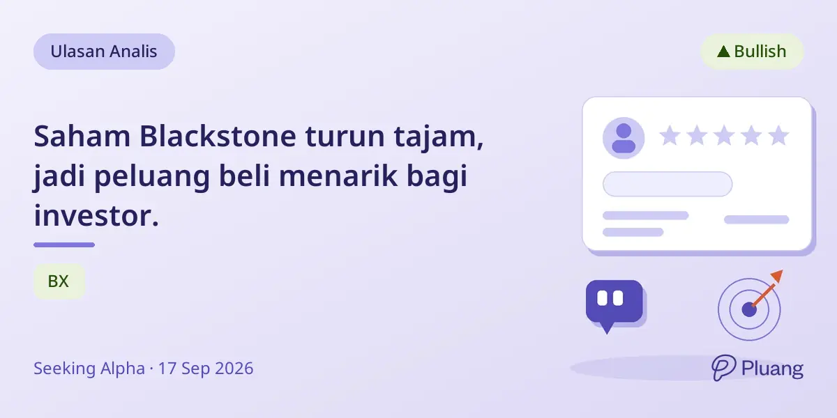 Saham Blackstone turun tajam, jadi peluang beli menarik bagi investor.