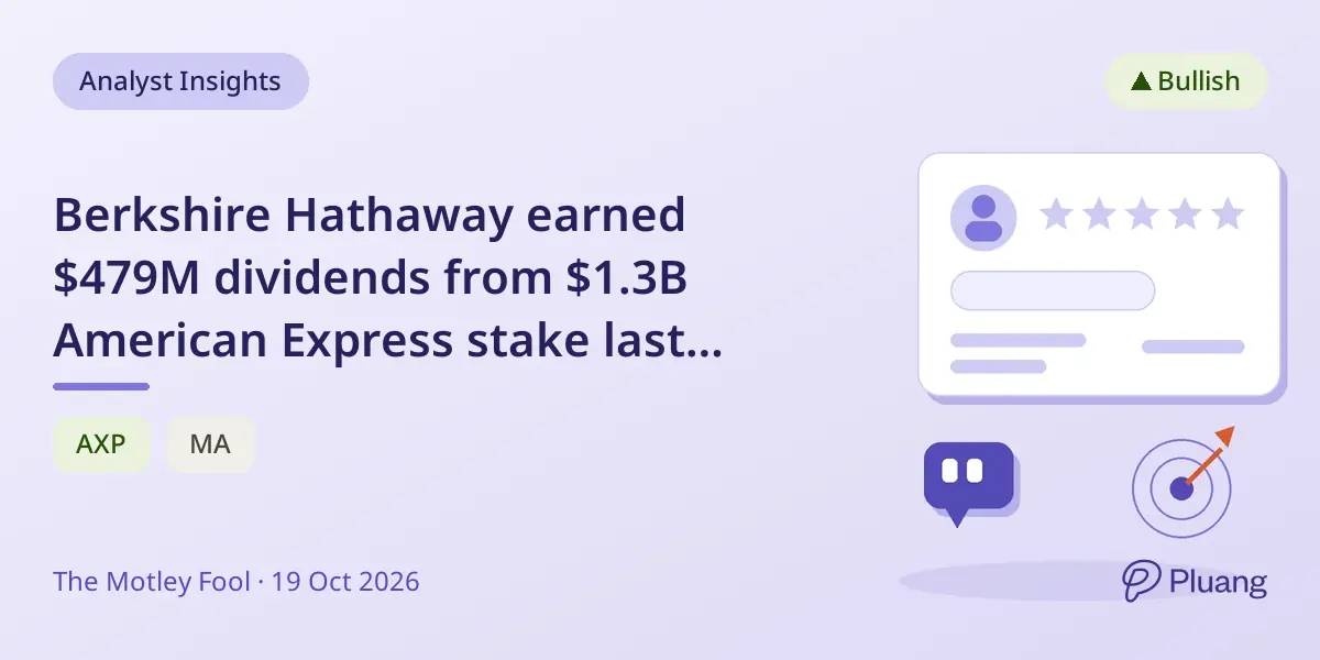 Berkshire Hathaway earned $479M dividends from $1.3B American Express stake last year, showing smart investing at work.