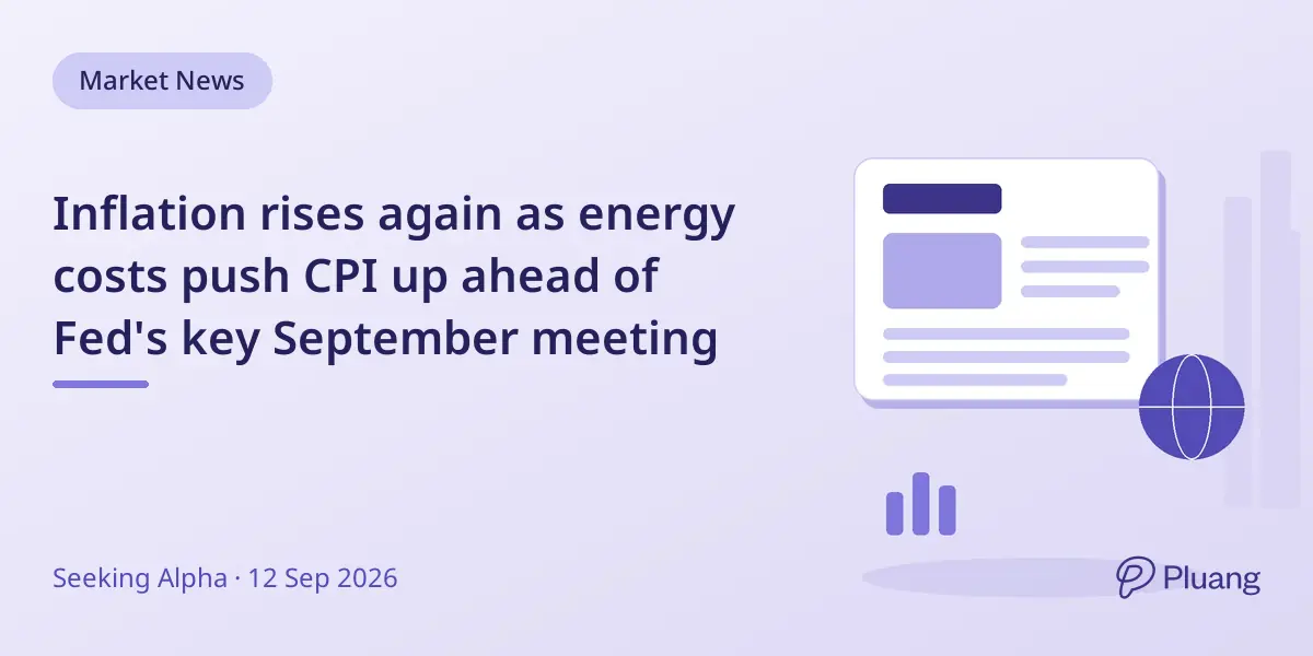 Inflation rises again as energy costs push CPI up ahead of Fed's key September meeting