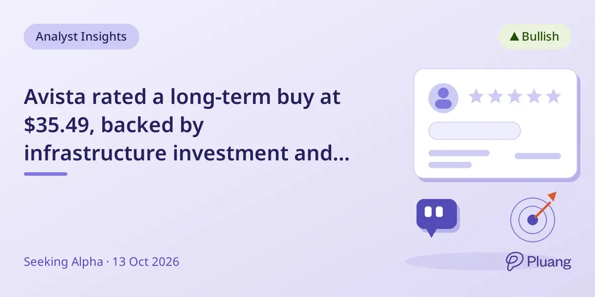 Avista rated a long-term buy at $35.49, backed by infrastructure investment and steady earnings growth.