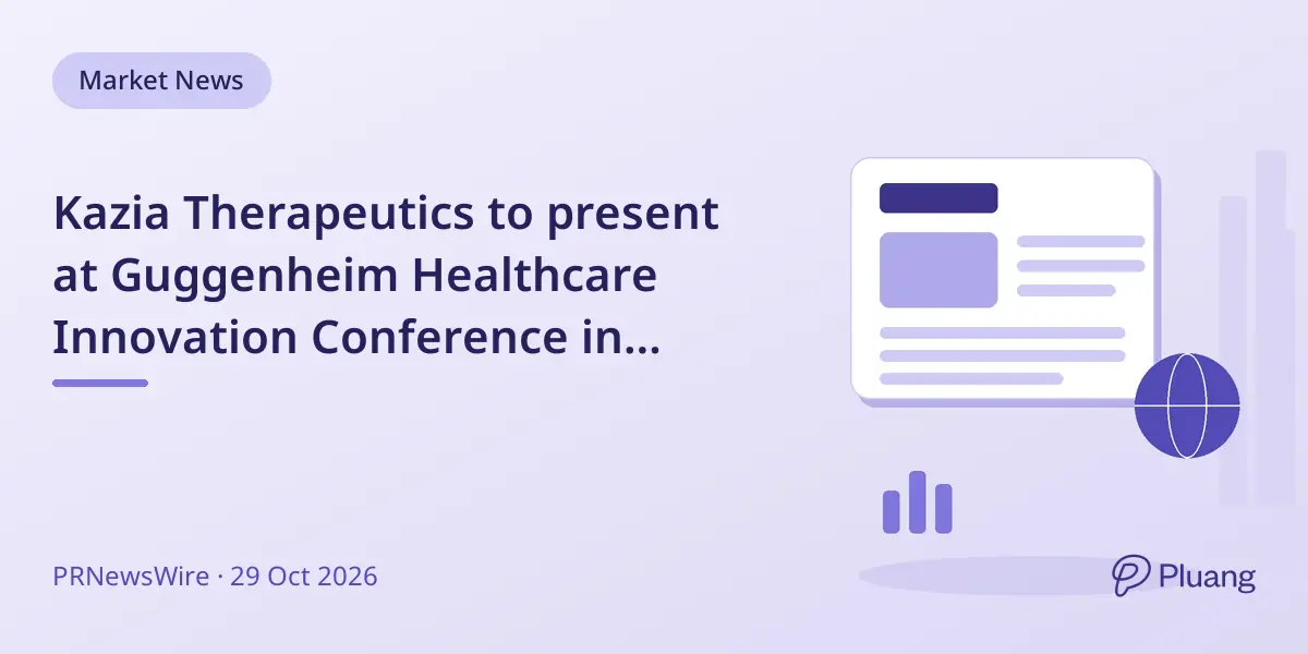 Kazia Therapeutics to present at Guggenheim Healthcare Innovation Conference in November 2026