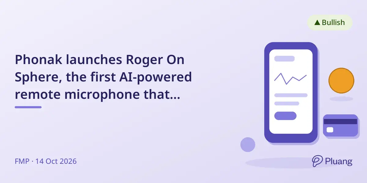Phonak launches Roger On Sphere, the first AI-powered remote microphone that separates speech from noise in real time.