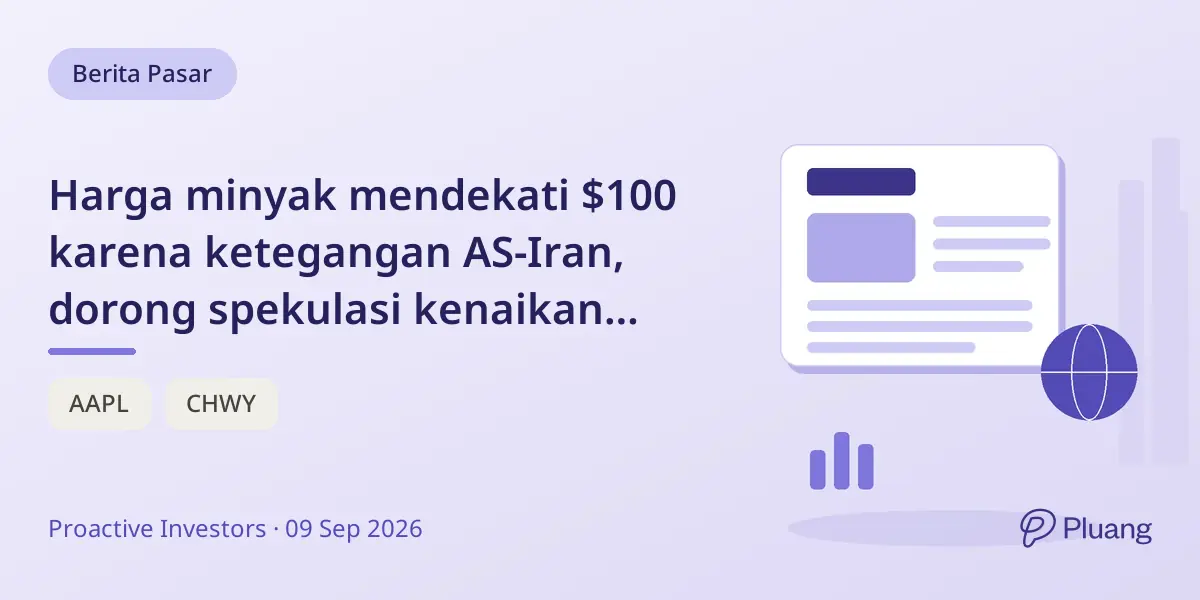Harga minyak mendekati $100 karena ketegangan AS-Iran, dorong spekulasi kenaikan suku bunga Fed sebelum acara iPhone Apple.