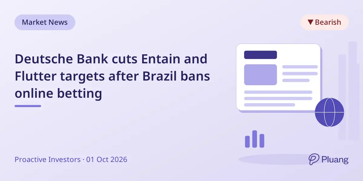Deutsche Bank cuts Entain and Flutter targets after Brazil bans online betting