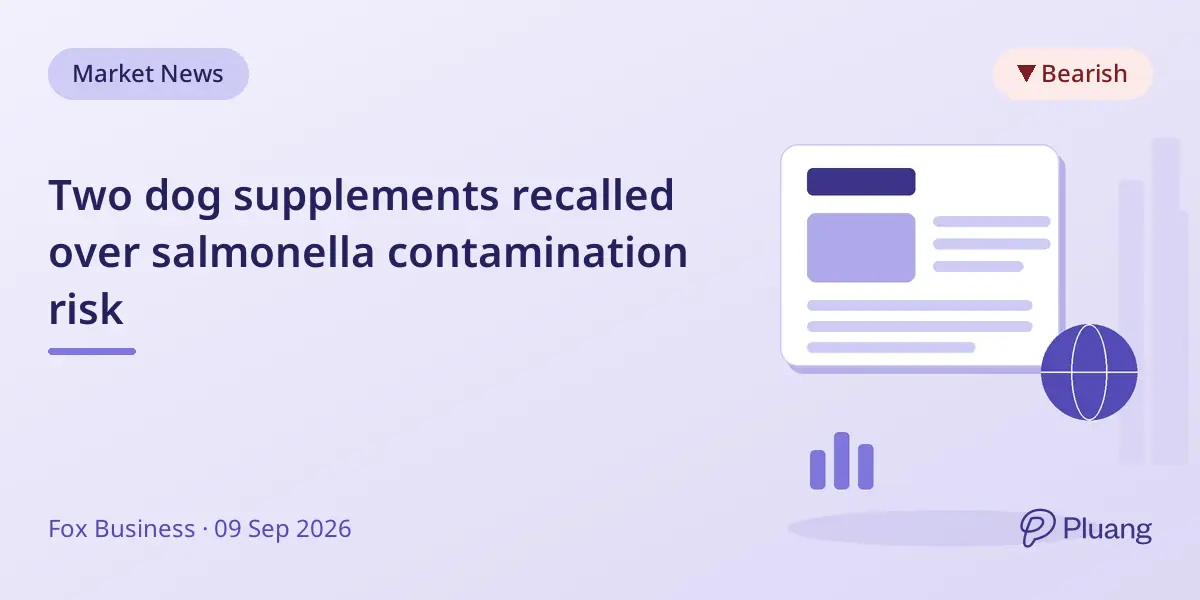 Two dog supplements recalled over salmonella contamination risk