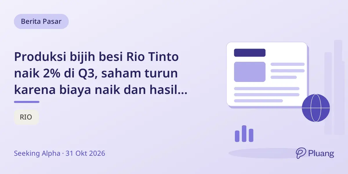 Produksi bijih besi Rio Tinto naik 2% di Q3, saham turun karena biaya naik dan hasil tembaga campuran