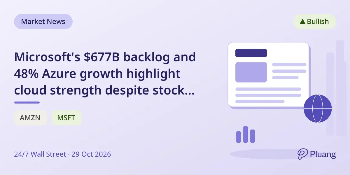 Microsoft's $677B backlog and 48% Azure growth highlight cloud strength despite stock lagging S&P 500.